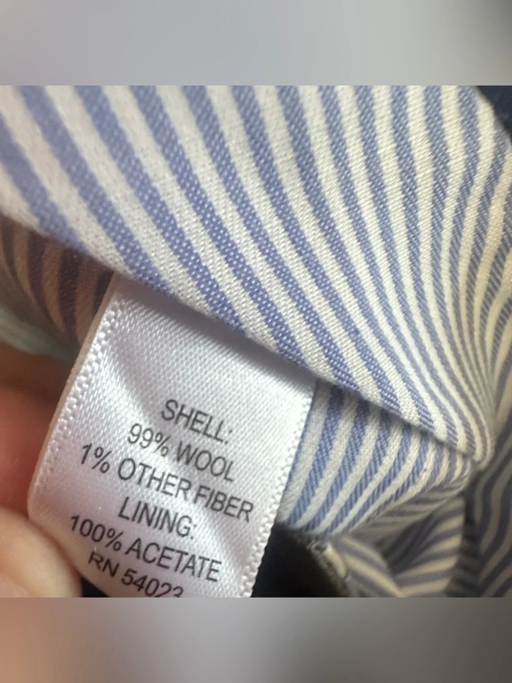 Banana Republic Tailored Fit Wool Gray Pinstripes Trousers Pants Men’s 38 X 32